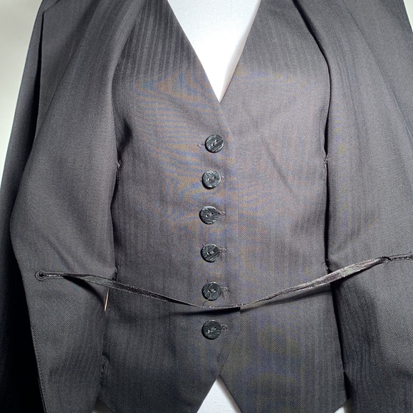 H&M Blazer with Detachable Vest Bell Sleeves Slit Pockets Fully Lined Size 4 - Picture 5 of 16